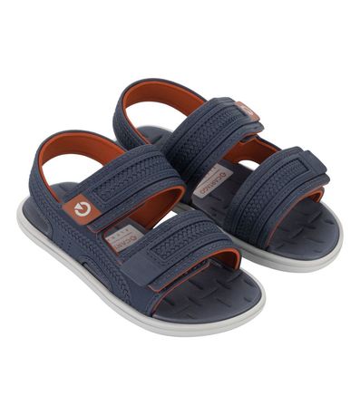 Sandália Flats Cartago Malta azul e vermelho Infantil