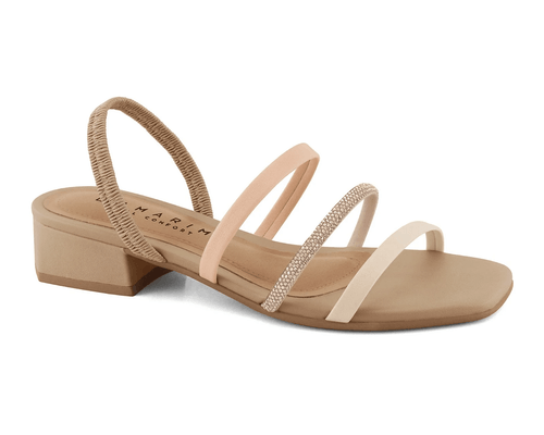 Sandália Salto Ramarim Caqui Feminina