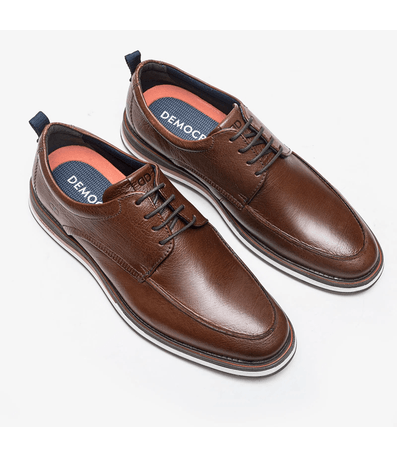 Sapato Casual Democrata Type Conhaque Masculino