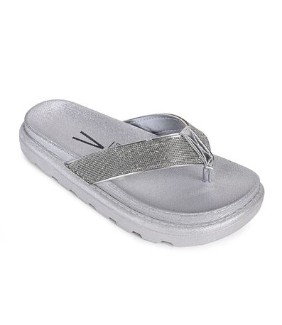 Tamanco Flatform Vizzano Prata Feminino