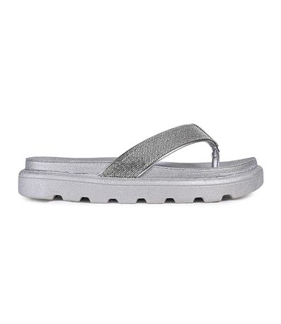 Tamanco Flatform Vizzano Prata Feminino