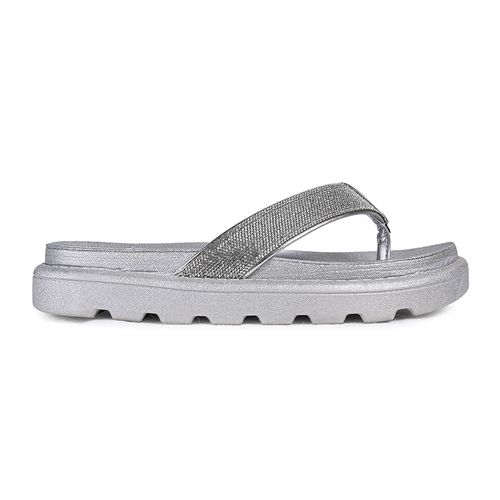 Tamanco Flatform Vizzano Prata Feminino