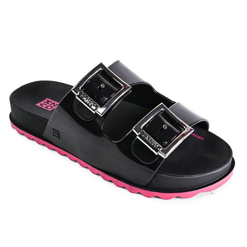 Tamanco Flatform Zaxy Partner Preto Feminino
