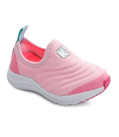 Tênis Casual Kidy Com Led Rosa Infantil Feminino