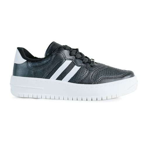 Tênis Casual Vintage Vizzano Preto e Branco Feminino