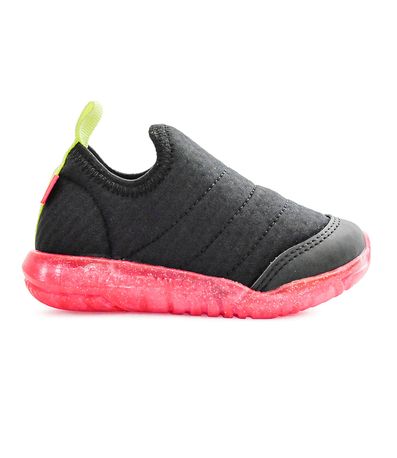 Tênis com Led Kidy Infantil Preto e Rosa Feminino
