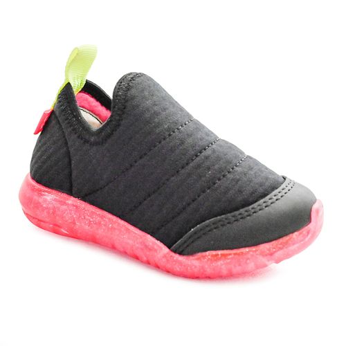 Tênis com Led Kidy Infantil Preto e Rosa Feminino