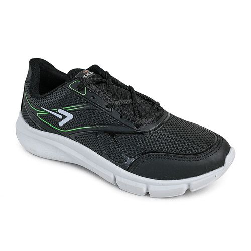 Tênis Esportivo Box200 Preto/Verde Limão Masculino