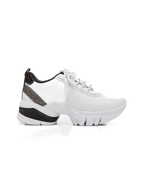 Tênis Casual Vintage Ramarim Branco e Preto Feminino