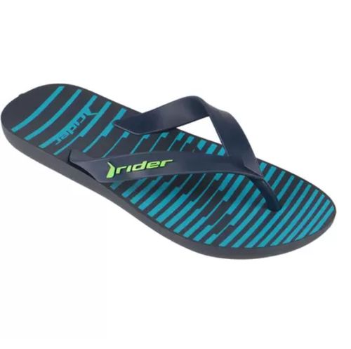Chinelo Dedo Rider Feel Urban Azul e Verde Juvenil Masculino
