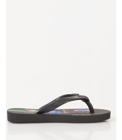 Chinelo Dedo Ipanema Sonic Race Preto e Azul Juvenil Masculino