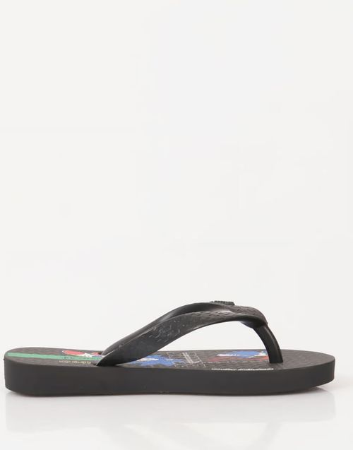 Chinelo Dedo Ipanema Sonic Race Preto e Azul Juvenil Masculino