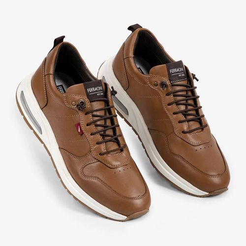 Sapatênis Casual Ferracini Marrom Claro Masculino