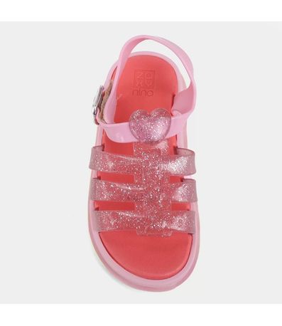 Sandália Flats Zaxynina Rosa Infantil Feminina