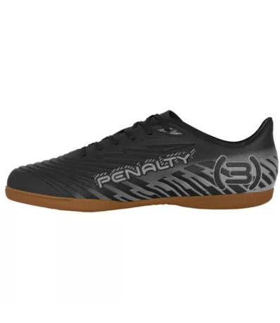 Chuteira Indoor Penalty Bravo Preto e Chumbo Masculino
