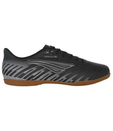 Chuteira Indoor Penalty Bravo Preto e Chumbo Masculino
