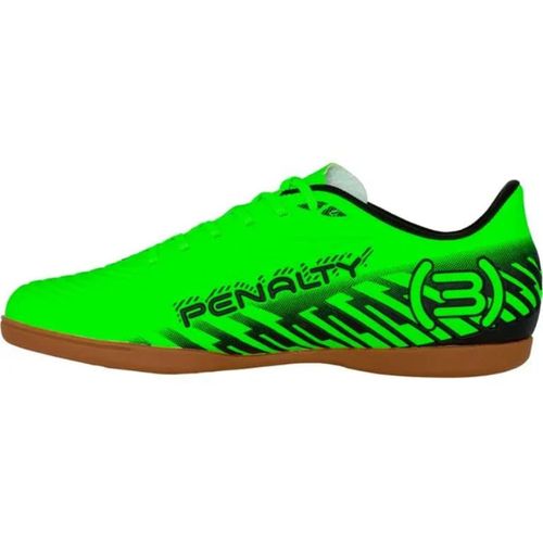 Chuteira Indoor Penalty Bravo Verde e Preto Juvenil Masculino