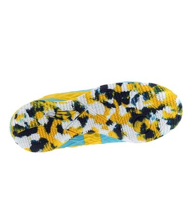 Chuteira Indoor Penalty RX Locker Azul e Amarelo Juvenil Masculino