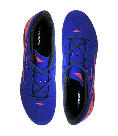 Chuteira Society Penalty Bravo Azul e Laranja Masculino