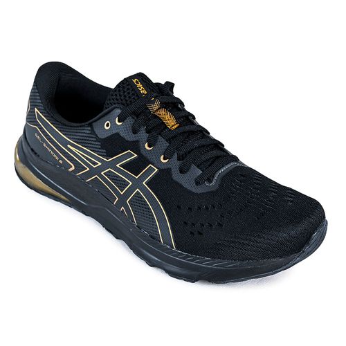 Tênis Esportivo Asics Shinobi Preto e Dourado Masculino