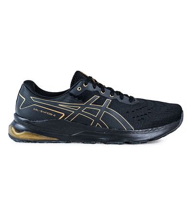 Tênis Esportivo Asics Shinobi Preto e Dourado Masculino