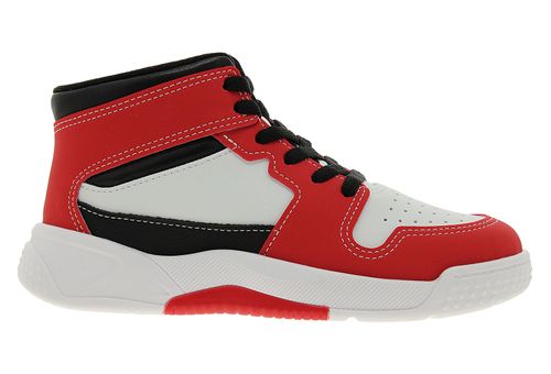 Tênis Casual Molekinho Branco e Vermelho Juvenil Masculino