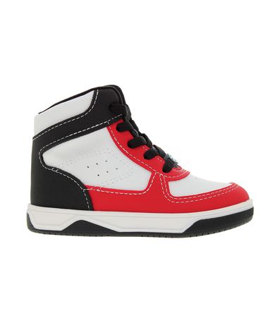 Tênis Casual Molekinho Branco e Vermelho Juvenil Masculino