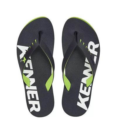Chinelo Dedo Kenner DNN Azul Marinho e Verde Masculino