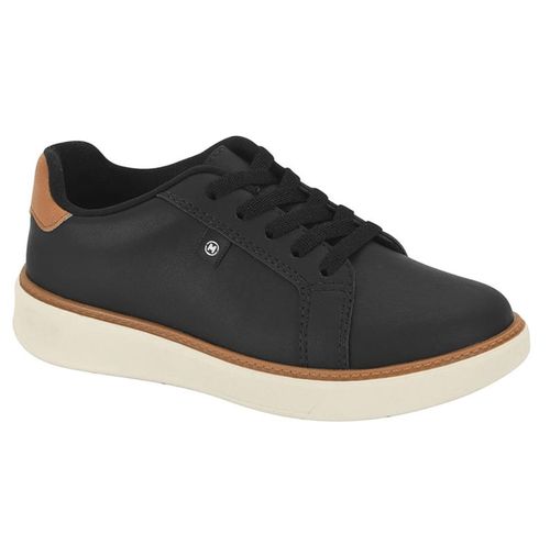 Sapatênis Casual Molekinho Preto e Camel Juvenil Masculino
