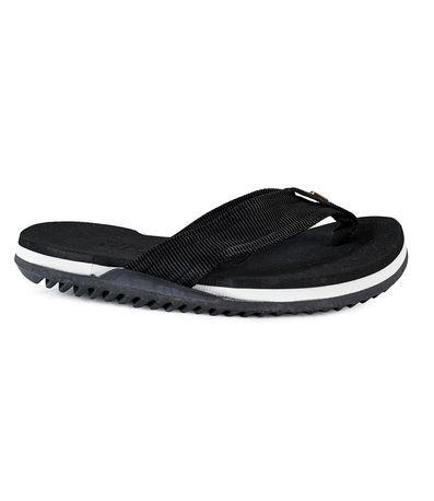 Chinelo Dedo Kenner Preto e Branco Juvenil Masculino
