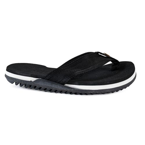 Chinelo Dedo Kenner Preto e Branco Juvenil Masculino