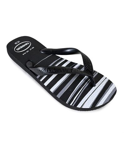Chinelo Dedo Havaianas Preto e Branco Masculino