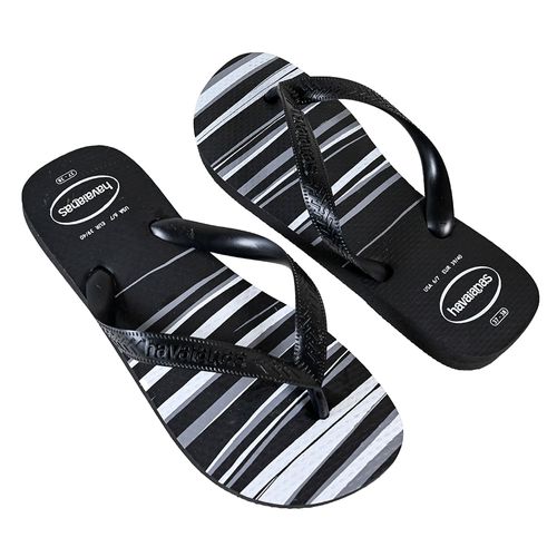 Chinelo Dedo Havaianas Preto e Branco Masculino