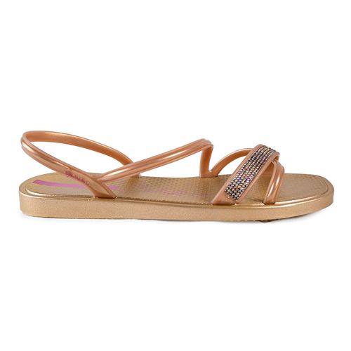 Sandalia Flats Ipanema Bege e Violeta Feminino