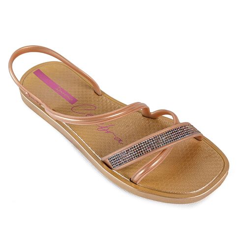 Sandalia Flats Ipanema Bege e Violeta Feminino