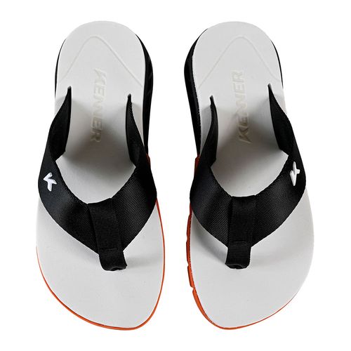 Chinelo Dedo Kenner Preto e Branco Masculino
