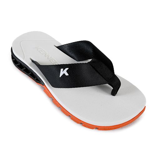 Chinelo Dedo Kenner Preto e Branco Masculino