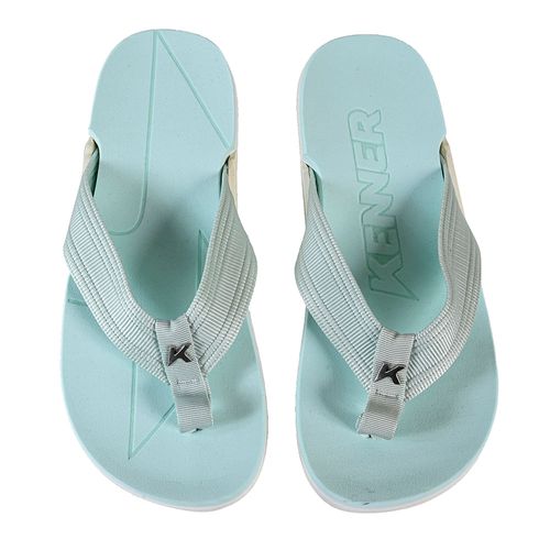 Chinelo Dedo Kenner Azul Mint e Branco Masculino
