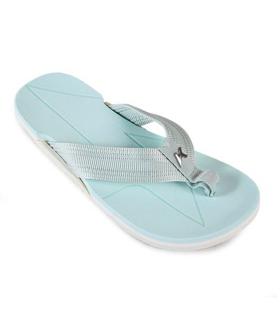 Chinelo Dedo Kenner Azul Mint e Branco Masculino