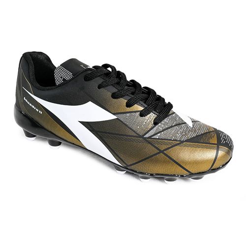 Chuteira Campo Diadora Preto e Dourado Masculino