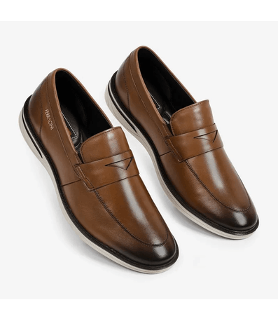Sapato Mocassim Ferracini Monterrey Whisky Masculino