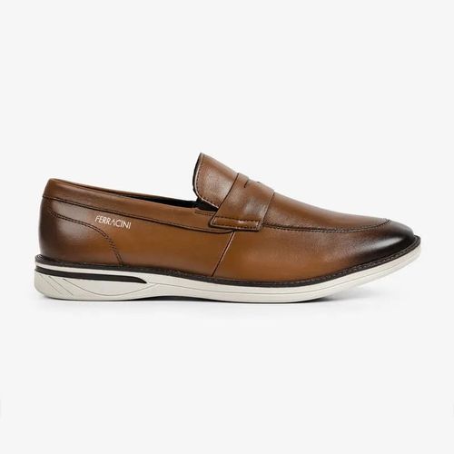 Sapato Mocassim Ferracini Monterrey Whisky Masculino