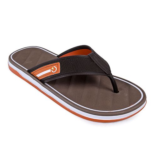 Chinelo Dedo Cartago Marrom/Laranja Masculino