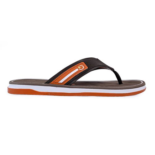 Chinelo Dedo Cartago Marrom/Laranja Masculino