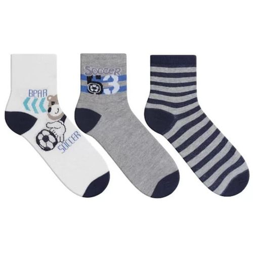 Meia Casual Detroit 3 Pares Colorida Infantil