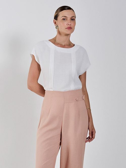 Blusa de Viscose Amalia Off White