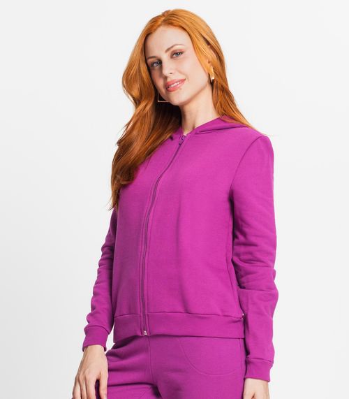 Jaqueta Feminina Com Capuz Rovitex Roxo