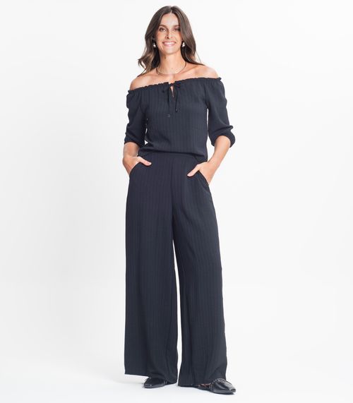 Calça Pantalona Feminina Rovitex Preto