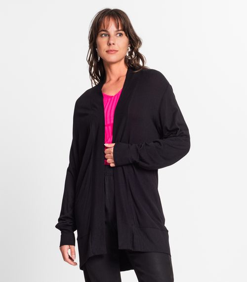 Cardigan Feminino Liso Rovitex Preto