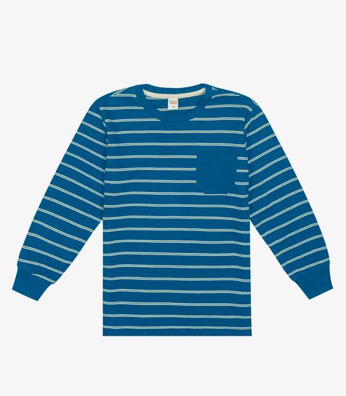 Camiseta Infantil Menino Manga Longa Trick Nick Azul